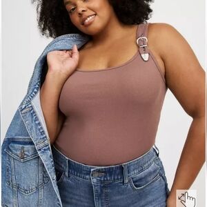 🆕️ 3X TAUPE WESTERN BUCKLE STRAP TANK TOP